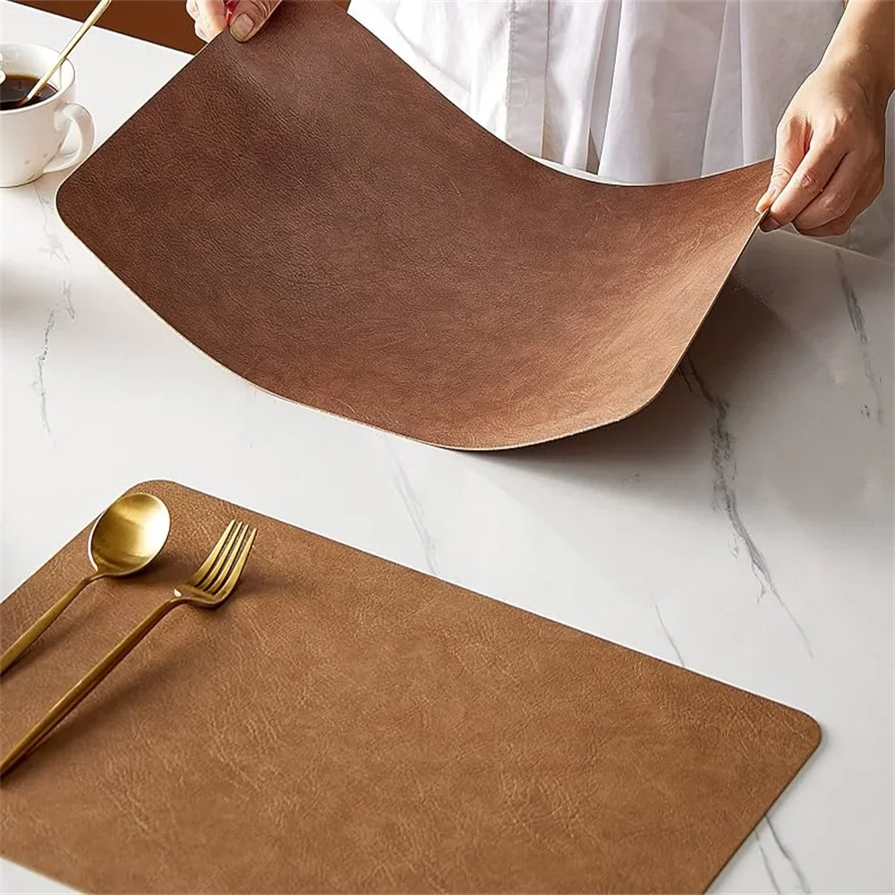Tischsets aus Kunstleder – beidseitig nutzbar, hitzebeständig – Bild 1