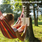 Two-Person Cotton Canvas Hammock – Holds up to 440 lb – Image 4