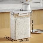 Dry Food Dispenser with Measuring Cup – 2.6 qt, Airtight – Image 4