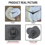 Square Stone Look Wall Clock with Silent Movement – Just 1.2 in Deep – Image 5