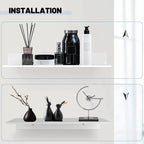 Metal Floating Wall Shelf with Hidden Bracket – Holds 22 lb – Image 2