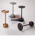 Cordless Table Lamp in Aluminum with Touch Dimmer – Goes Where There Is No Outlet – Image 1