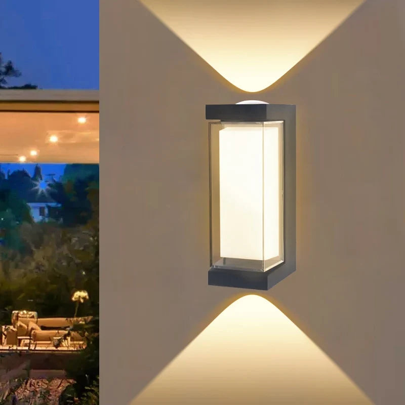 Schmale Wandleuchte mit Licht nach oben und unten – innen und außen – Bild 4