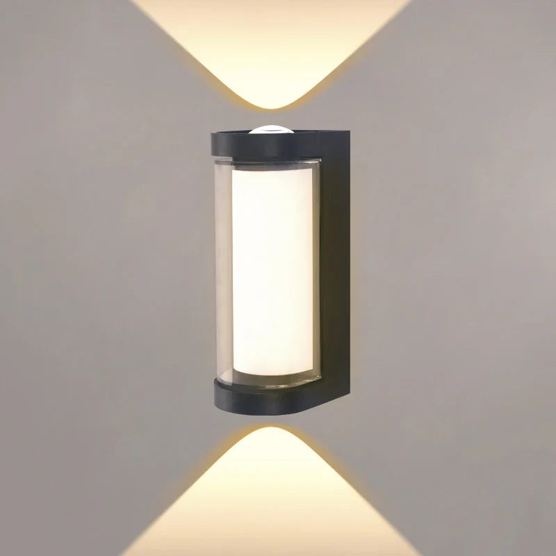 Schmale Wandleuchte mit Licht nach oben und unten – innen und außen – Bild 9