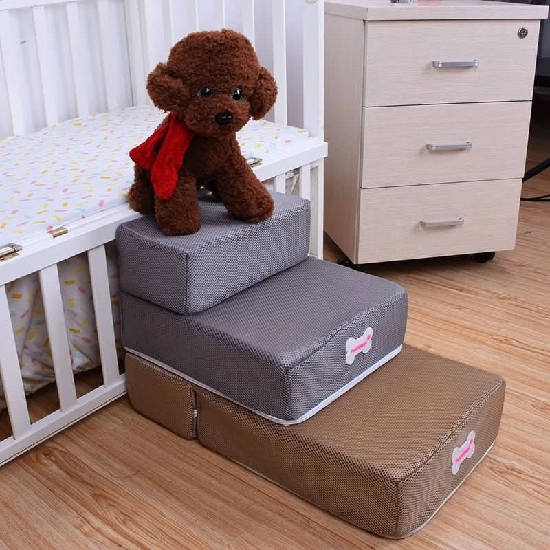 Two-Step Dog Stairs with Non-Slip Base – For the Couch and Bed – Image 4