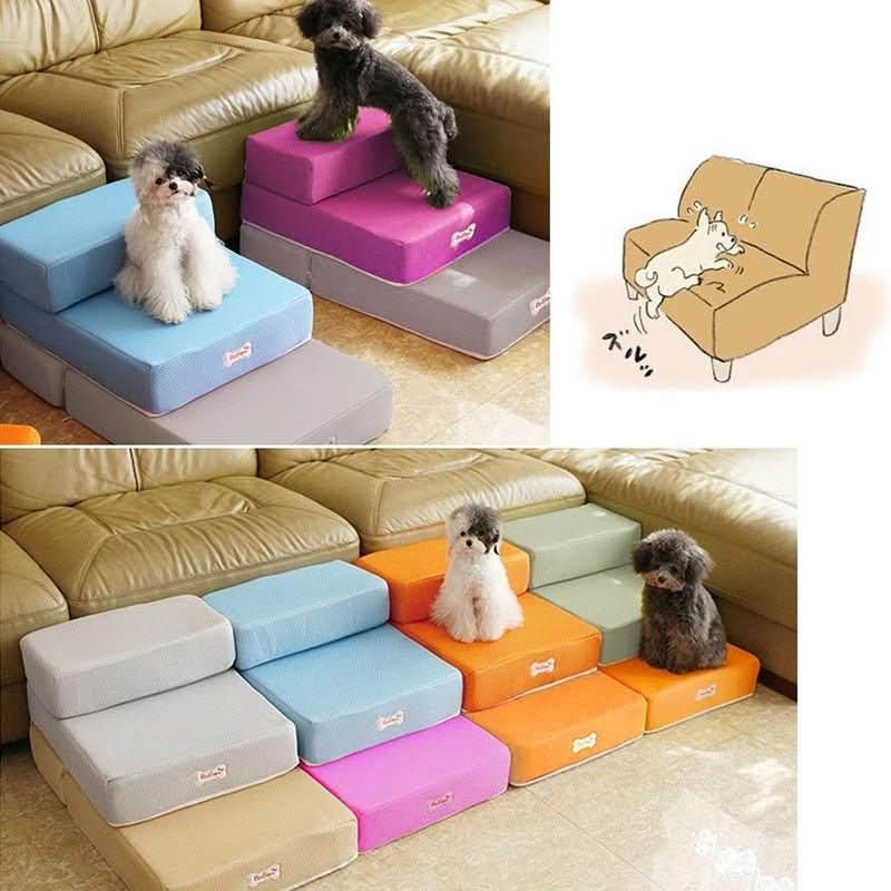 Two-Step Dog Stairs with Non-Slip Base – For the Couch and Bed – Image 5