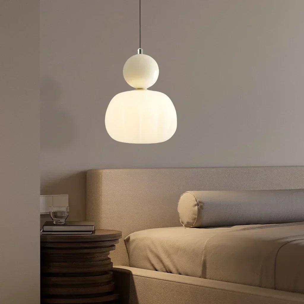 Pendelleuchte mit geripptem Glasschirm – ein- oder dreiflammig – Bild 7