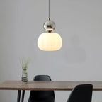 Pendant Light with Ribbed Glass Shade – Single or Three-Light – Image 12