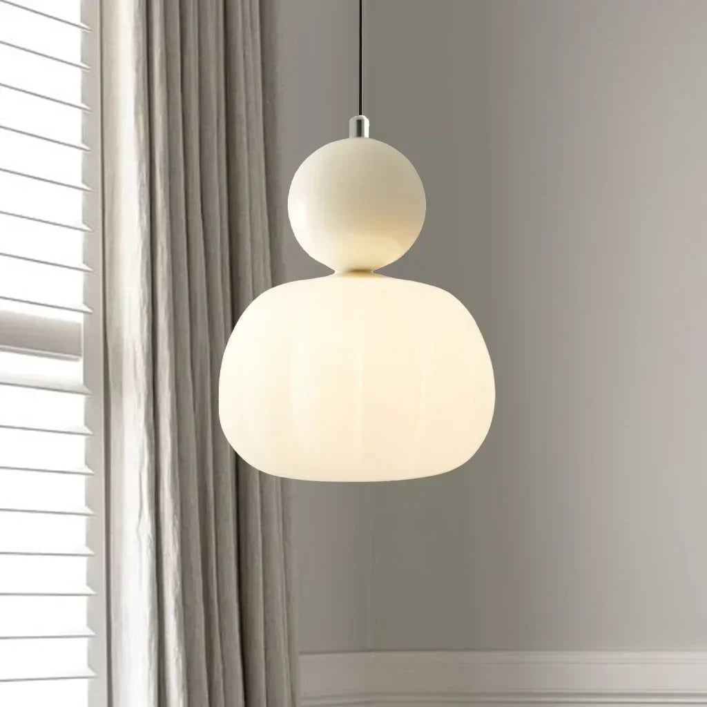 Pendelleuchte mit geripptem Glasschirm – ein- oder dreiflammig – Bild 5