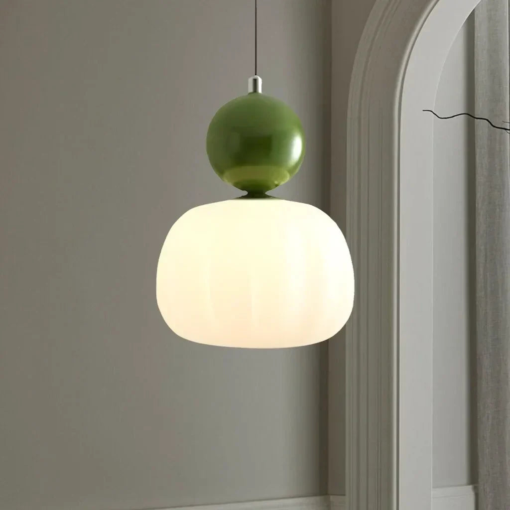 Pendelleuchte mit geripptem Glasschirm – ein- oder dreiflammig – Bild 6
