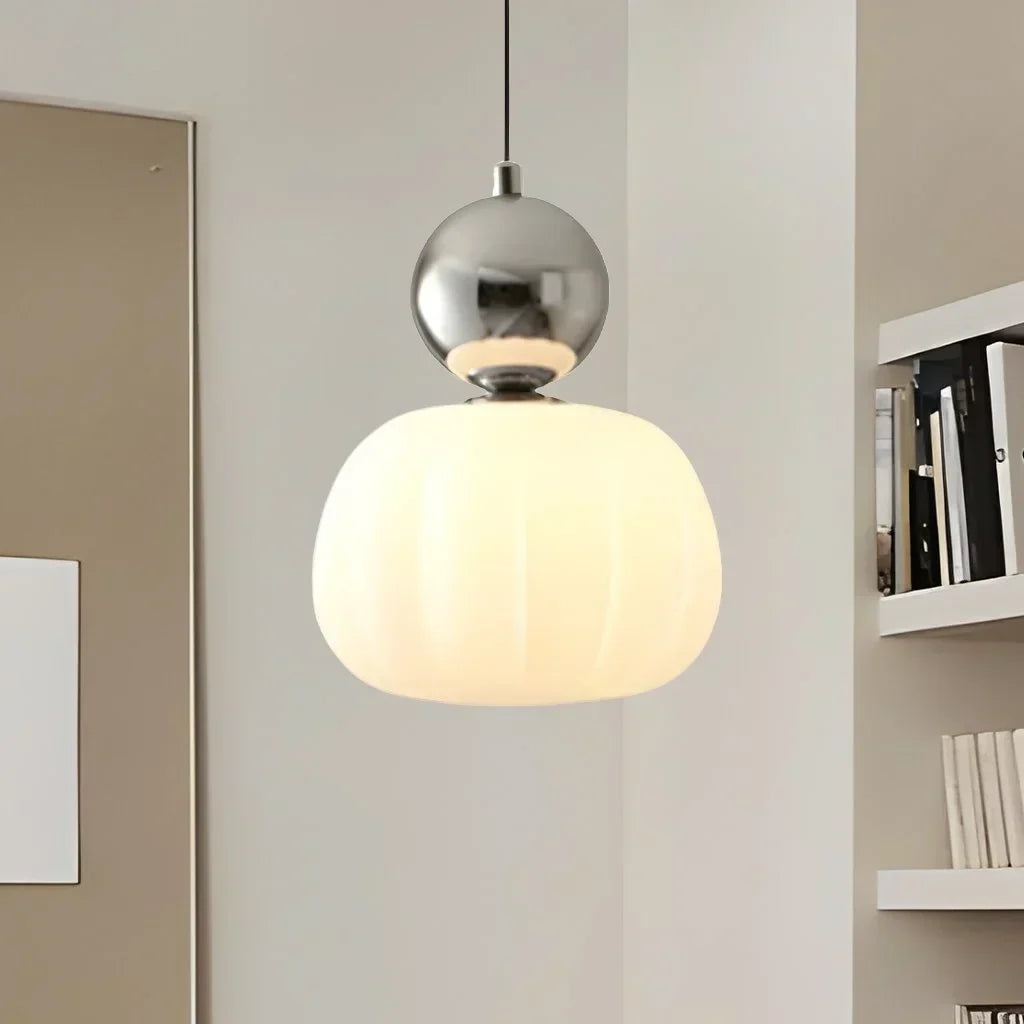Pendelleuchte mit geripptem Glasschirm – ein- oder dreiflammig – Bild 10