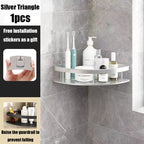 Corner Shower Caddy in Aluminum – No Drilling, Rust-Free – Image 7