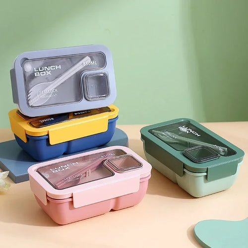 Bento-Box mit Besteck – dicht schließend, für Mikrowelle und Spülmaschine – Bild 1