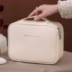 PU Cosmetic Bag with Wide Opening – Water-Resistant and Wipe-Clean – Image 2