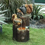 Resin Garden Statue as Duck or Squirrel – Optional Solar Light Glows at Night – Image 3