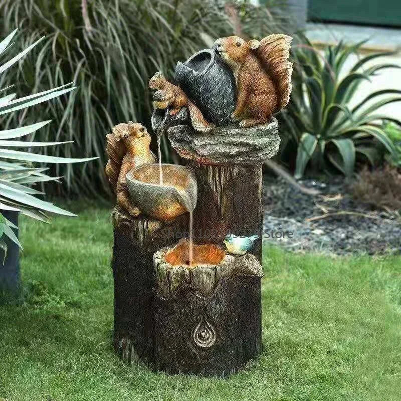 Gartenfigur aus Kunstharz – als Ente oder Eichhörnchen, mit Solarlicht – Bild 3