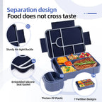 Slim Bento Box with Seven Compartments – Only 1.8 in Deep – Image 10