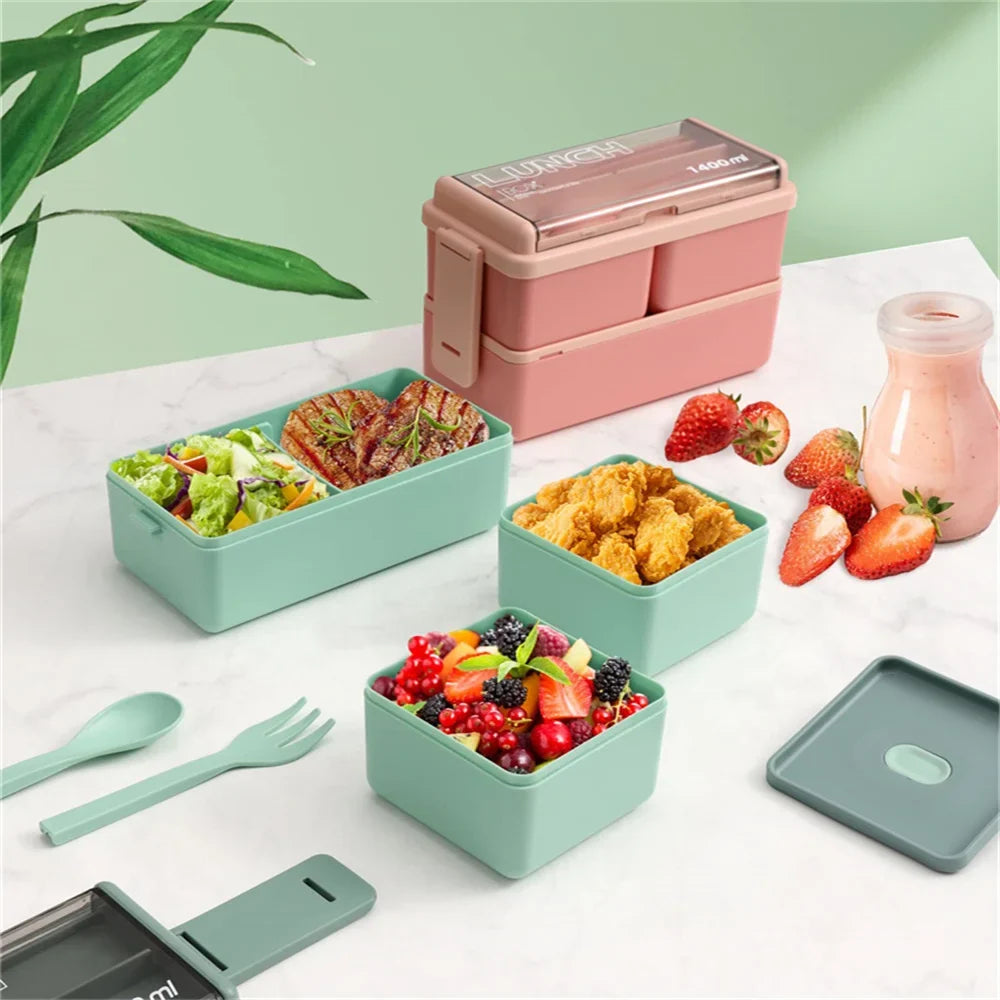 Bento-Box mit zwei Etagen – hält warm und kalt getrennt – Bild 5