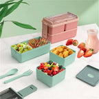 Two-Tier Bento Box with Compartments – Keeps Hot and Cold Food Apart – Image 5