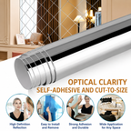 Self-Adhesive Mirror Film – Cut to Size, Won't Shatter – Image 4