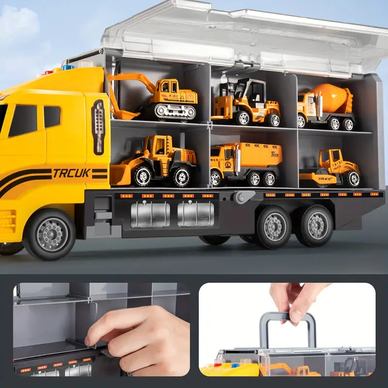 Baufahrzeug-Set aus Metall und Kunststoff – Hauptfahrzeug gut dreißig Zentimeter – Bild 3