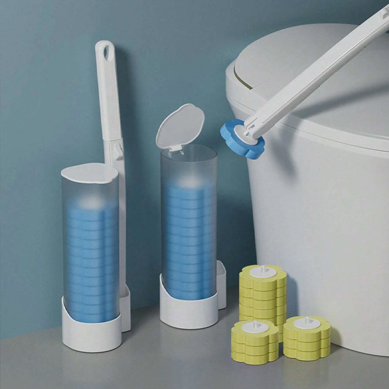 WC-Bürste mit Wechselköpfen – Kopf per Knopfdruck abgeworfen – Bild 2