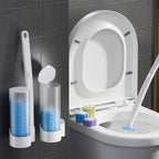 Toilet Brush with Replaceable Heads – Head Ejects at the Push of a Button – Image 1