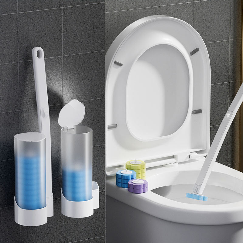 WC-Bürste mit Wechselköpfen – Kopf per Knopfdruck abgeworfen – Bild 1
