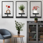 Black Metal Wall Plant Holder – Adds Greenery Without Taking Up Shelf Space – Image 3