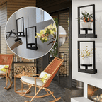 Black Metal Wall Plant Holder – Adds Greenery Without Taking Up Shelf Space – Image 2
