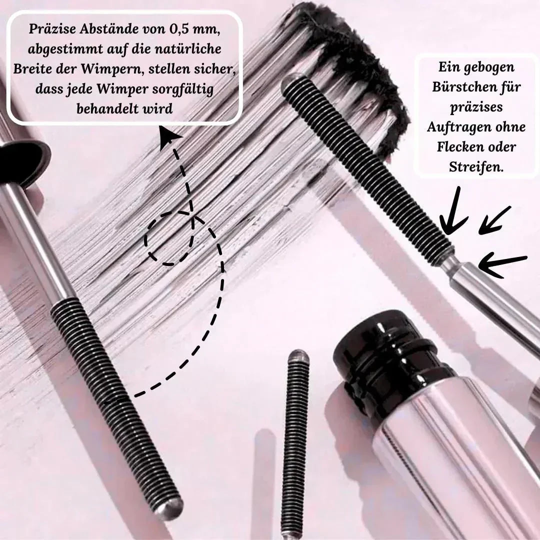 Wasserfeste Wimperntusche mit gebogener Bürste – schwarz oder braun – Bild 6