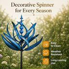 Metal Lotus Wind Spinner – Turns Even in a Light Breeze – Image 10
