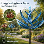 Metal Lotus Wind Spinner – Turns Even in a Light Breeze – Image 8
