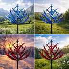 Metal Lotus Wind Spinner – Turns Even in a Light Breeze – Image 6