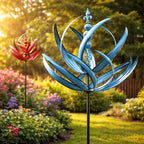 Metal Lotus Wind Spinner – Turns Even in a Light Breeze – Image 3