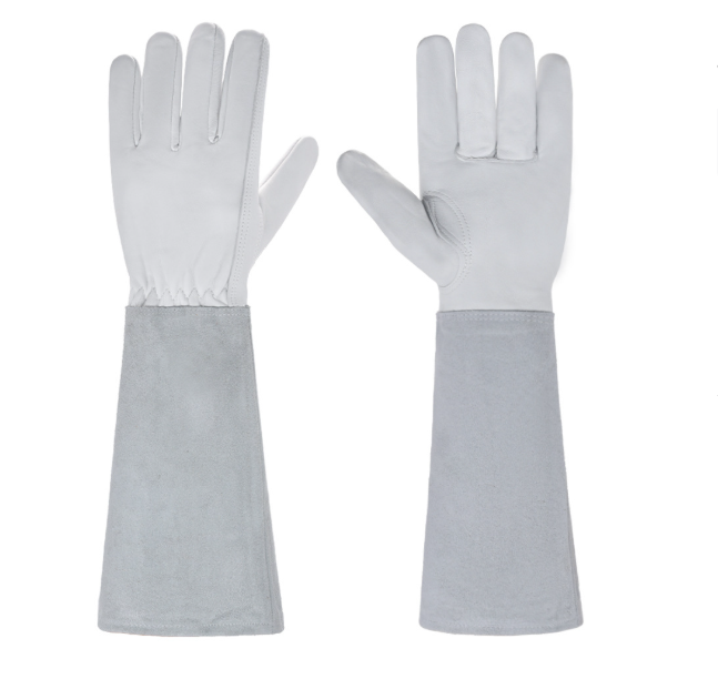 Gartenhandschuhe mit langem Schaft – Handfläche aus Mikrofaserleder – Bild 6