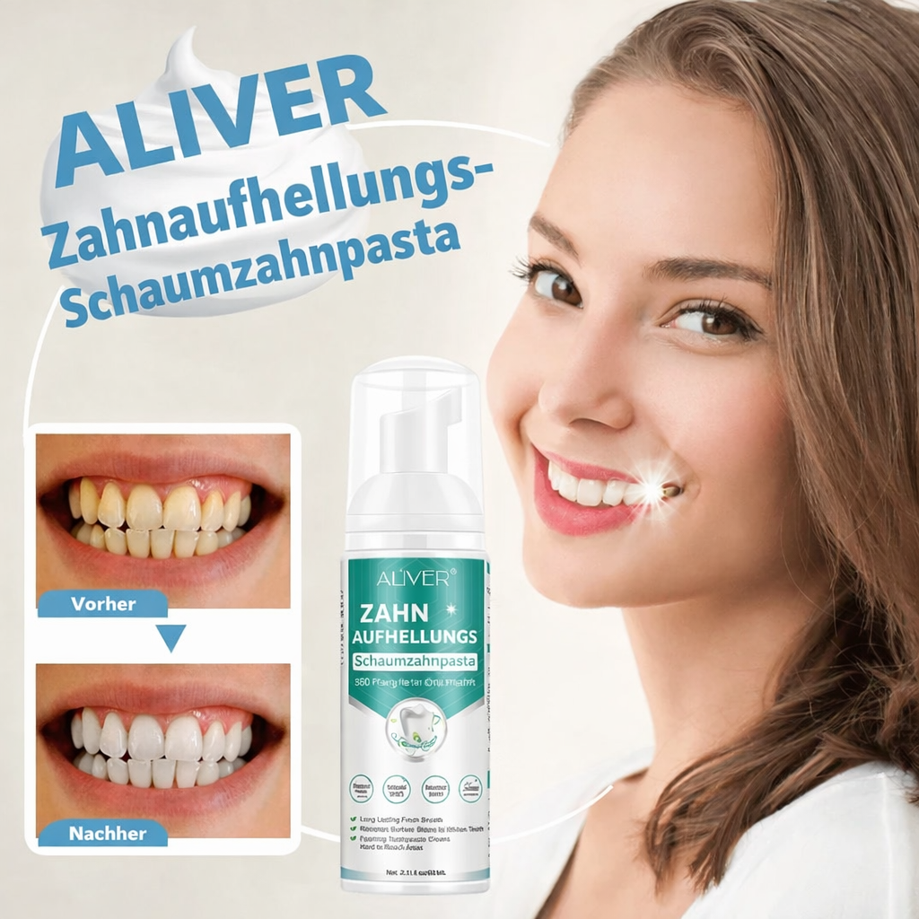 Schaumzahnpasta aus der Pumpflasche – verteilt sich im ganzen Mundraum – Bild 1