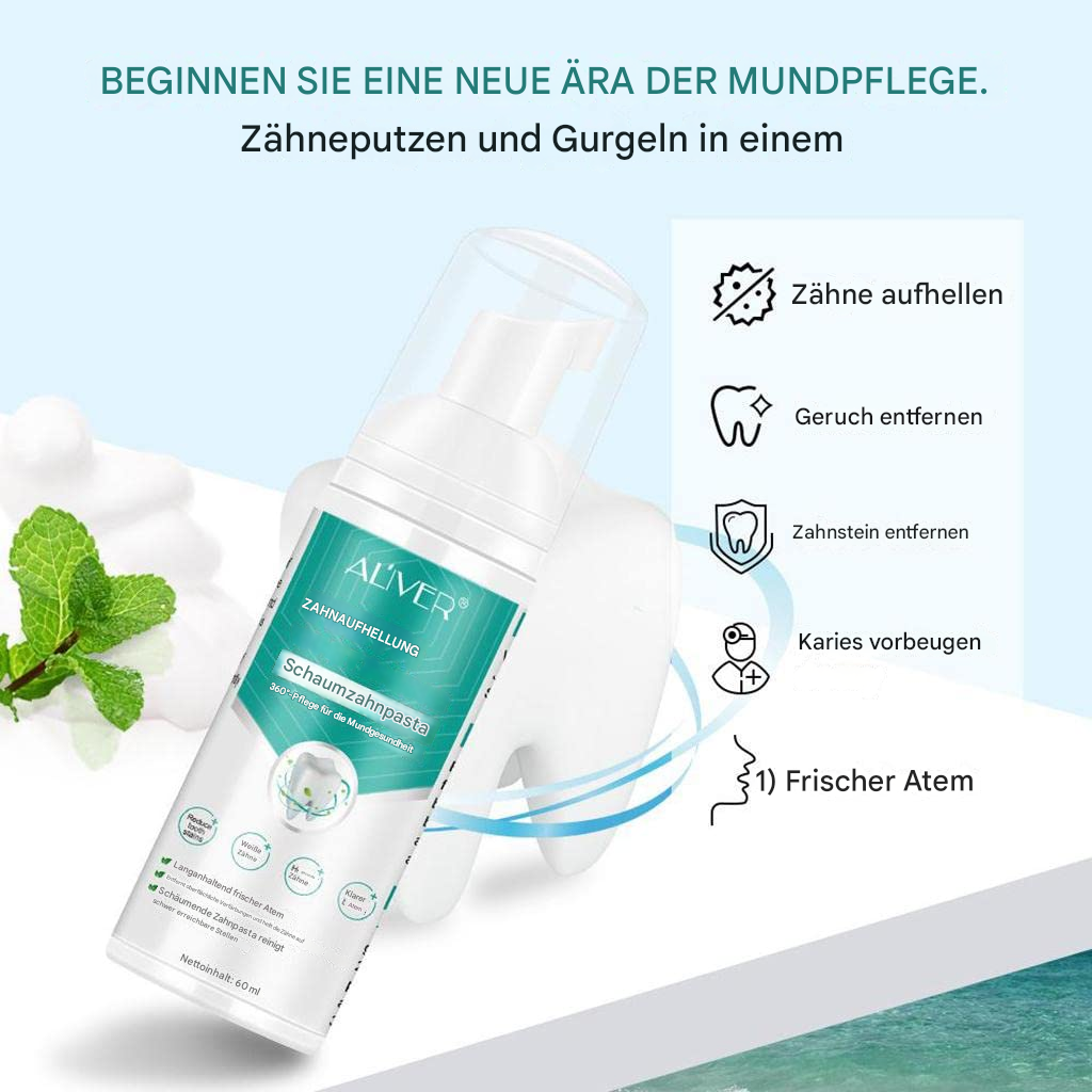 Schaumzahnpasta aus der Pumpflasche – verteilt sich im ganzen Mundraum – Bild 3