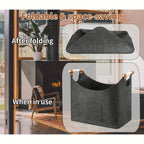 Felt Firewood Basket – Holds 14.5 Gallons, Folds Flat – Image 7