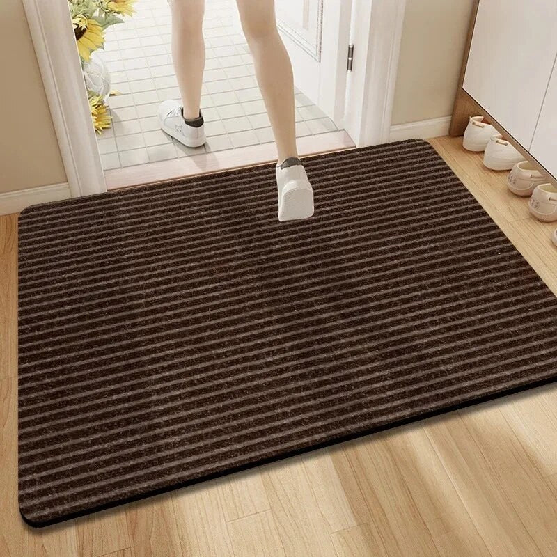 Absorbent Doormat with Ribbed Surface – Non-Slip Backing