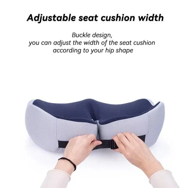 Adjustable Memory Foam Seat Cushion – Contoured Pressure Relief