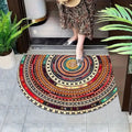 Halbmond-Fußmatte im Boho-Muster – einen Zentimeter flach – Bild 1