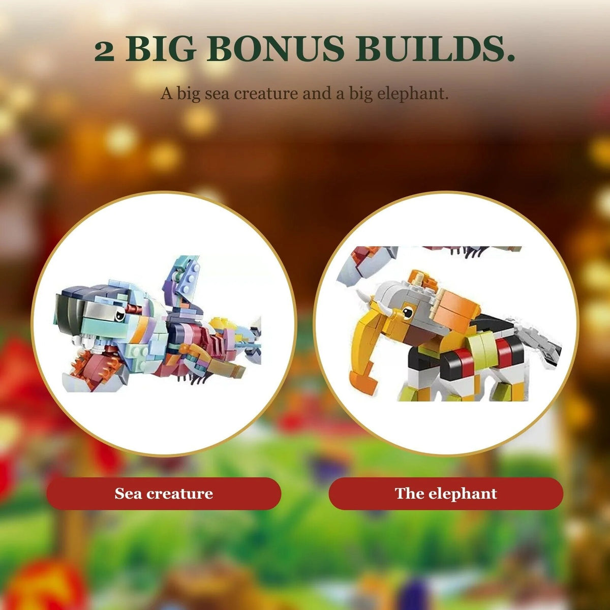 Brick Advent Calendar with Animals – 24 Builds to Mix and Combine