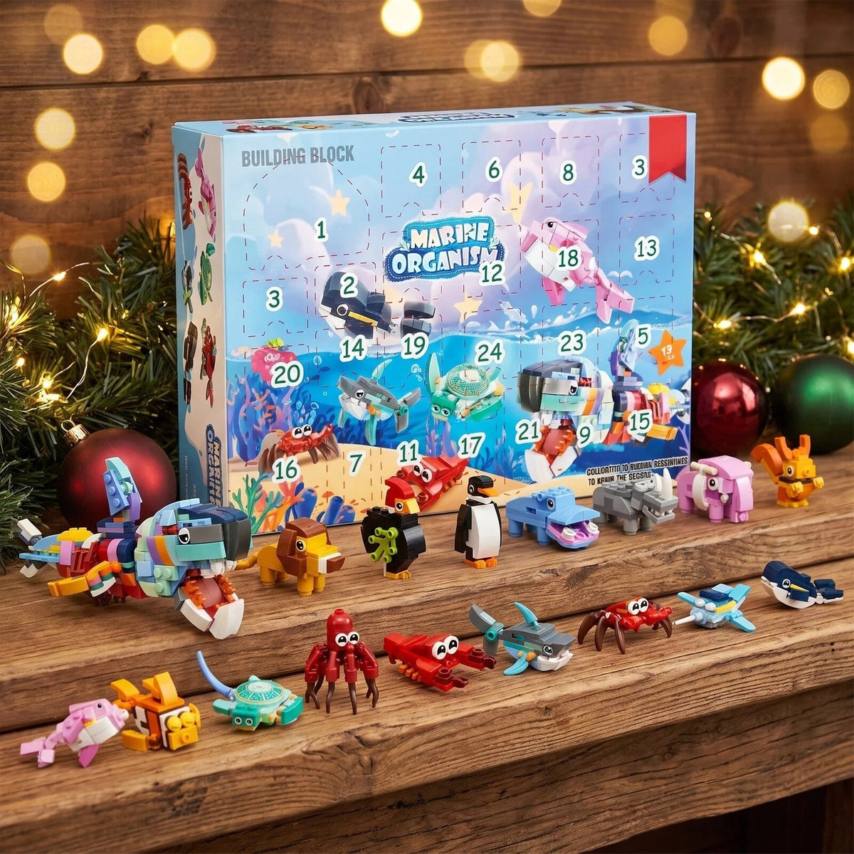 Brick Advent Calendar with Animals – 24 Builds to Mix and Combine
