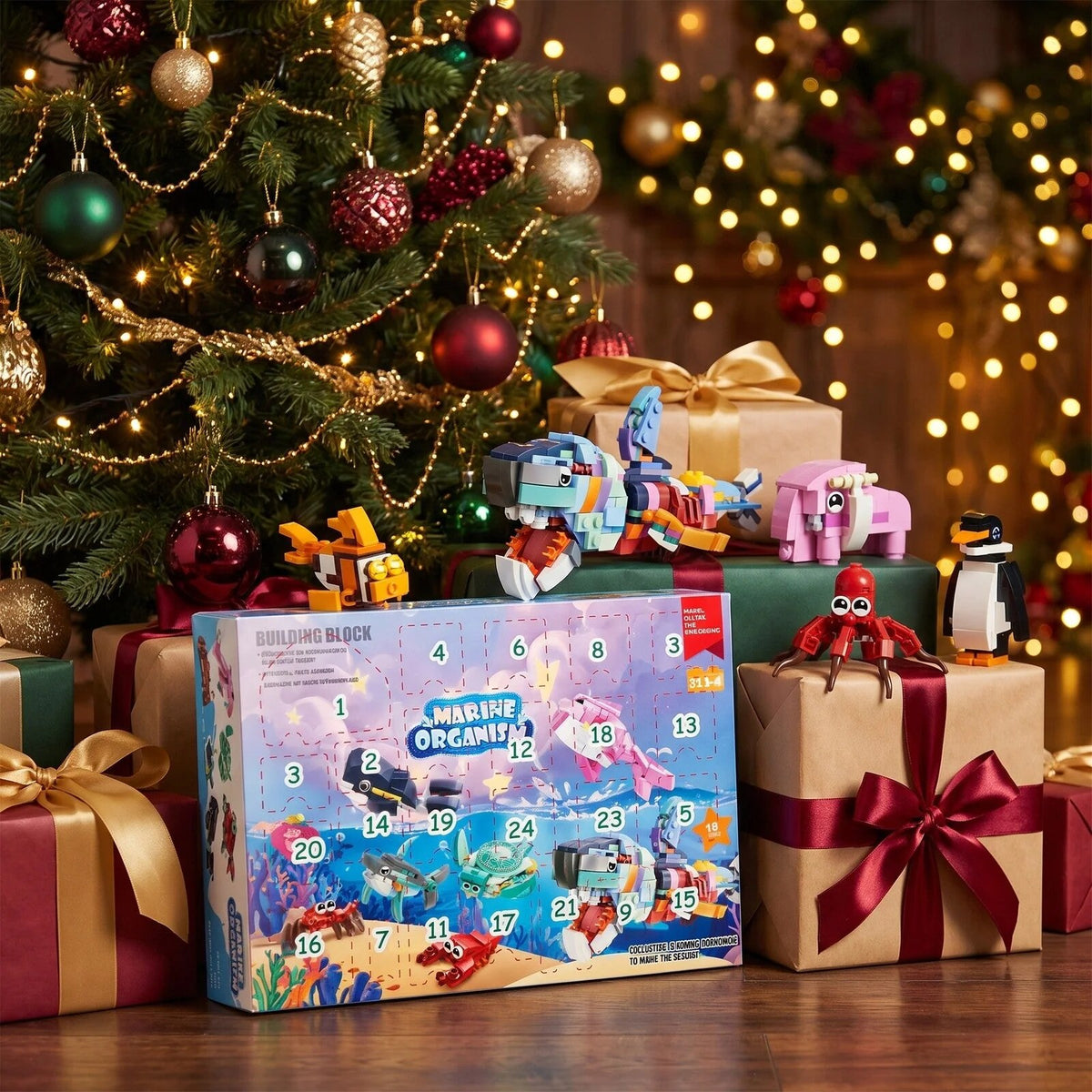 Brick Advent Calendar with Animals – 24 Builds to Mix and Combine