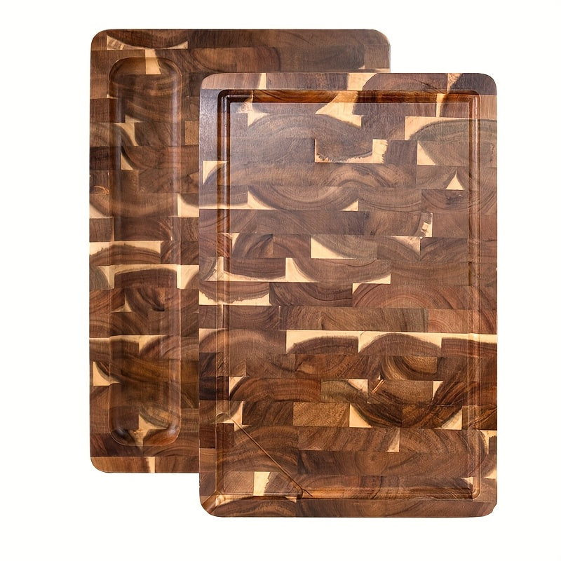 Acacia End-Grain Cutting Board – The Blade Slips Between the Fibers – Image 5
