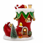 Christmas Boot House – Built-In Light with Holiday Details