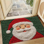 Christmas Door Mat with Santa Face
