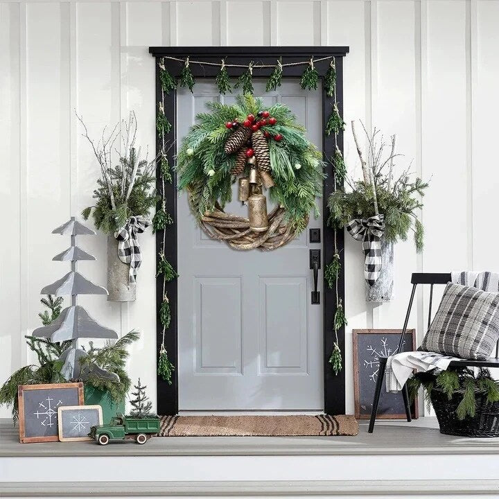 Christmas Wreath – Handmade Vine with Dried Florals