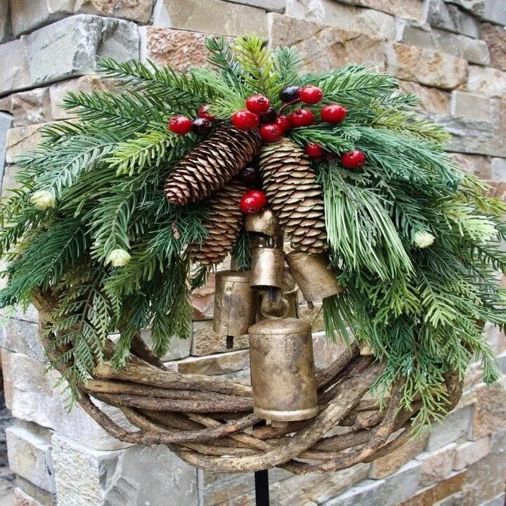 Christmas Wreath – Handmade Vine with Dried Florals